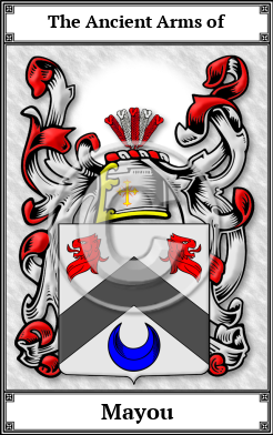 Mayou Family Crest Download (JPG) Book Plated - 600 DPI