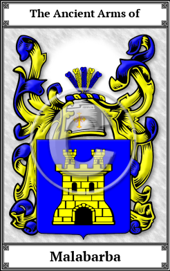 Malabarba Family Crest Download (JPG) Book Plated - 600 DPI