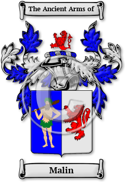 Malin Family Crest Download (jpg) Legacy Series - 150 DPI