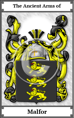Malfor Family Crest Download (JPG) Book Plated - 600 DPI