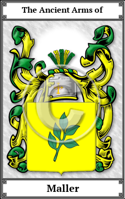 Maller Family Crest Download (JPG)  Book Plated - 150 DPI