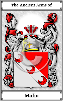 Malia Family Crest Download (JPG)  Book Plated - 150 DPI