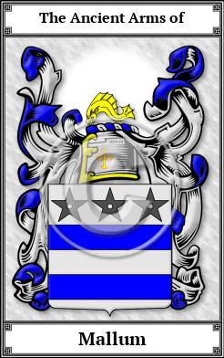 Mallum Family Crest Download (JPG)  Book Plated - 150 DPI