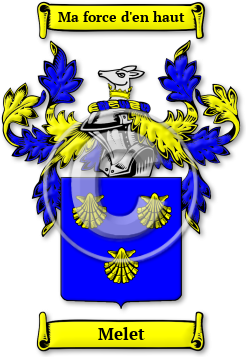 Melet Family Crest Download (jpg) Legacy Series - 150 DPI