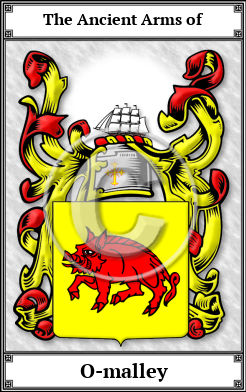 O-malley Family Crest Download (JPG)  Book Plated - 150 DPI