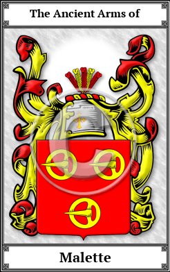Malette Family Crest Download (JPG)  Book Plated - 150 DPI