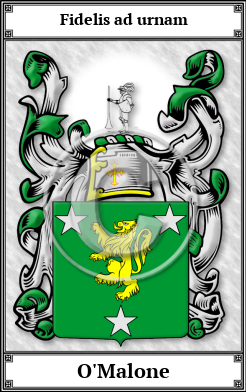 O'Malone Family Crest Download (JPG)  Book Plated - 150 DPI