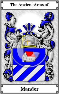 Mander Family Crest Download (JPG) Book Plated - 600 DPI
