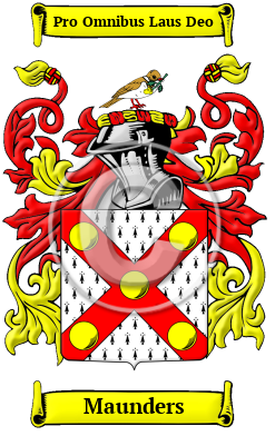 Maunders Family Crest/Coat of Arms