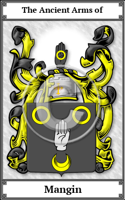 Mangin Family Crest Download (JPG) Book Plated - 600 DPI