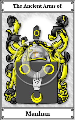 Manhan Family Crest Download (JPG) Book Plated - 600 DPI