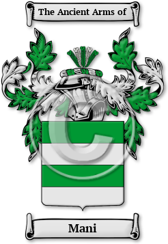 Mani Family Crest Download (jpg) Legacy Series - 150 DPI