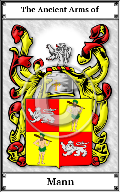 Mann Family Crest Download (JPG)  Book Plated - 150 DPI