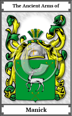 Manick Family Crest Download (JPG) Book Plated - 600 DPI