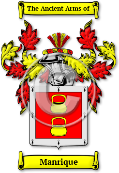 Manrique Family Crest Download (jpg) Legacy Series - 150 DPI