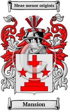 Mansion Family Crest/Coat of Arms