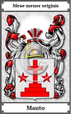 Manto Family Crest Download (JPG) Book Plated - 600 DPI