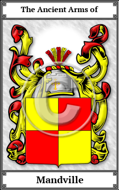 Mandville Family Crest Download (JPG) Book Plated - 600 DPI