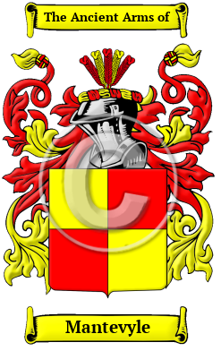 Mantevyle Family Crest/Coat of Arms