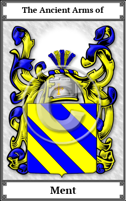 Ment Family Crest Download (JPG) Book Plated - 600 DPI