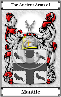 Mantile Family Crest Download (JPG)  Book Plated - 150 DPI