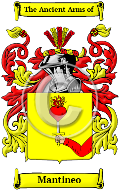 Mantineo Family Crest/Coat of Arms