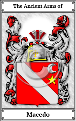 Macedo Family Crest Download (JPG)  Book Plated - 150 DPI