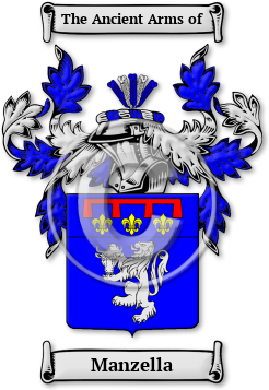 Manzella Family Crest Download (jpg) Legacy Series - 150 DPI