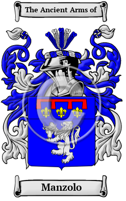 Manzolo Family Crest/Coat of Arms