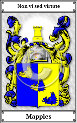 Mapples Family Crest Download (JPG) Book Plated - 600 DPI