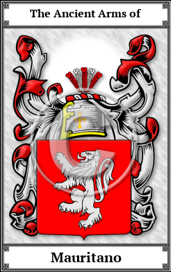 Mauritano Family Crest Download (JPG)  Book Plated - 150 DPI