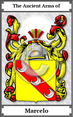Marcelo Family Crest Download (JPG)  Book Plated - 150 DPI
