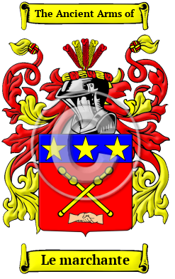 Le marchante Family Crest/Coat of Arms