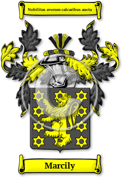 Marcily Family Crest Download (jpg) Legacy Series - 150 DPI