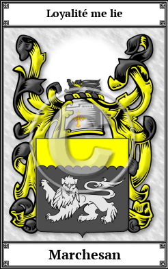 Marchesan Family Crest Download (JPG)  Book Plated - 150 DPI