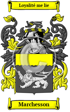 Marchesson Family Crest/Coat of Arms