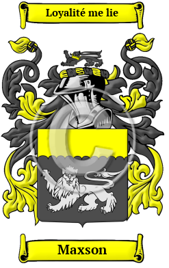 Maxson Family Crest/Coat of Arms