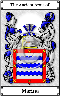 Marina Family Crest Download (JPG) Book Plated - 600 DPI