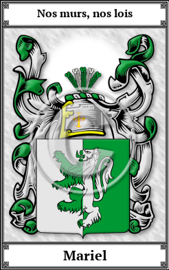 Mariel Family Crest Download (JPG) Book Plated - 600 DPI