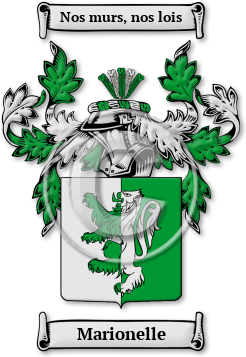 Marionelle Family Crest Download (jpg) Legacy Series - 150 DPI