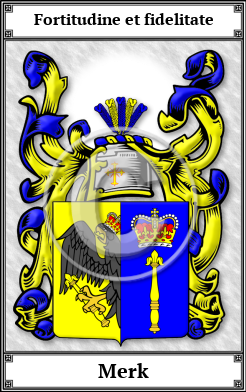Merk Family Crest Download (JPG)  Book Plated - 150 DPI