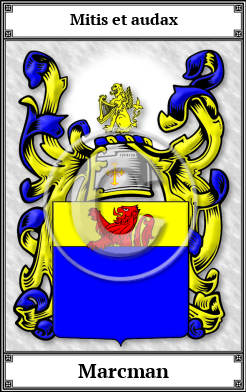 Marcman Family Crest Download (JPG) Book Plated - 600 DPI