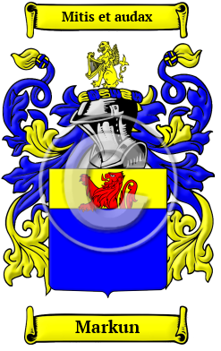 Markun Family Crest/Coat of Arms