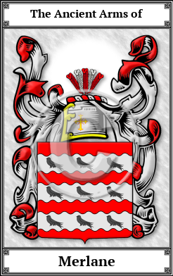 Merlane Family Crest Download (JPG)  Book Plated - 150 DPI