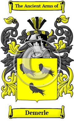 Demerle Family Crest/Coat of Arms