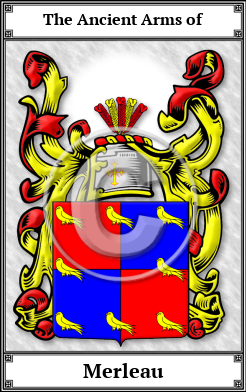 Merleau Family Crest Download (JPG)  Book Plated - 150 DPI