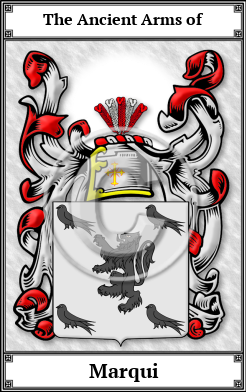 Marqui Family Crest Download (JPG) Book Plated - 600 DPI