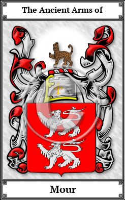 Mour Family Crest Download (JPG)  Book Plated - 150 DPI