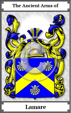 Lamare Family Crest Download (JPG)  Book Plated - 150 DPI
