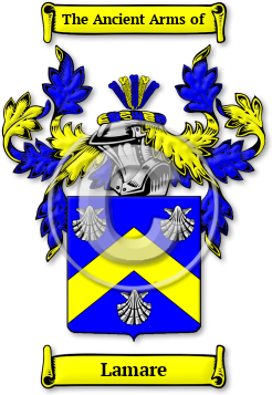 Lamare Family Crest Download (jpg) Legacy Series - 150 DPI